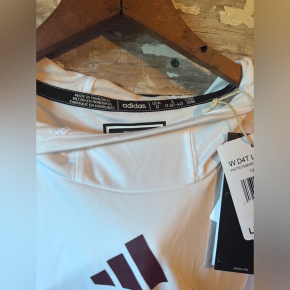 Adidas Men’s Texas A&M Aggies Training Team Hoodie White Size LARGE TALL NWT - Picture 5 of 9